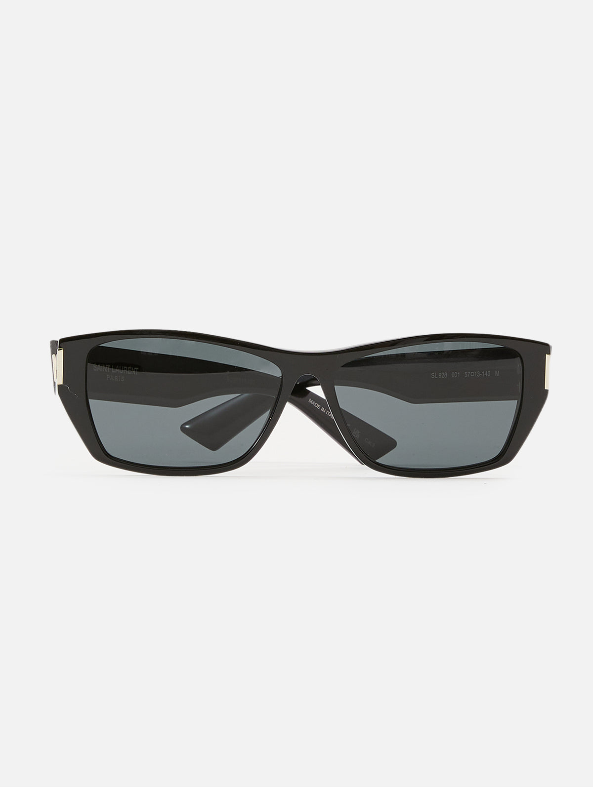 Corner Angle Rectangular Sunglasses,KERING EYE- SAINT LAURENT,BLACK,Image 1