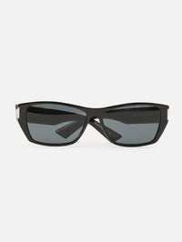 Corner Angle Rectangular Sunglasses,KERING EYE- SAINT LAURENT,BLACK,Image 1