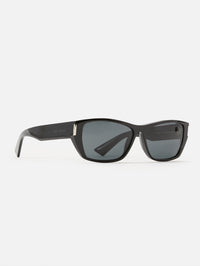 Corner Angle Rectangular Sunglasses,KERING EYE- SAINT LAURENT,BLACK,Image 2