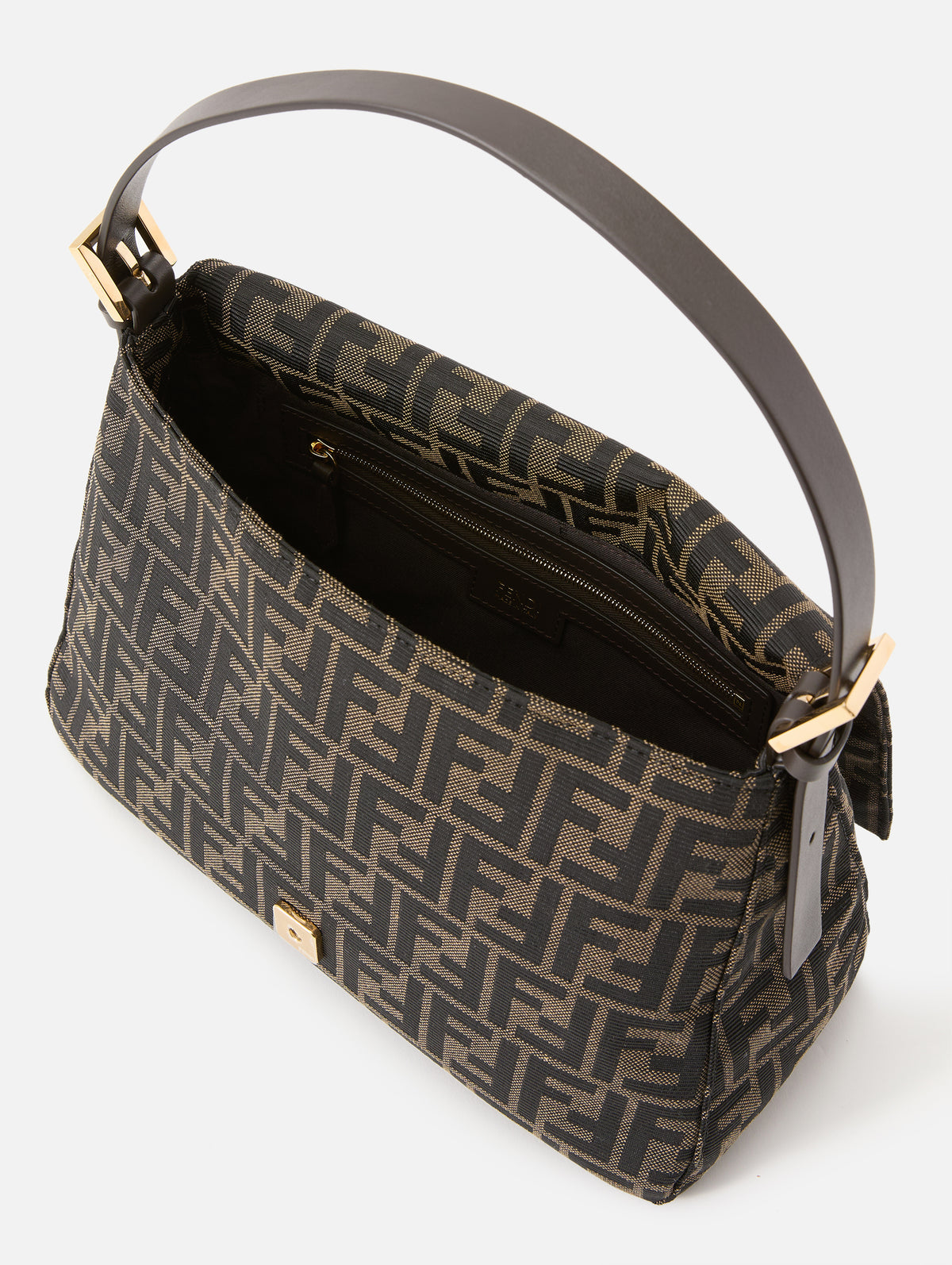 Flap Shoulder Bag,FENDI,TABACCO DARK BROWN,Image 4