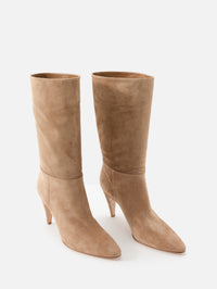 Elise Camoscio Stivale Boot,GIANVITO ROSSI,CAMEL,Image 2