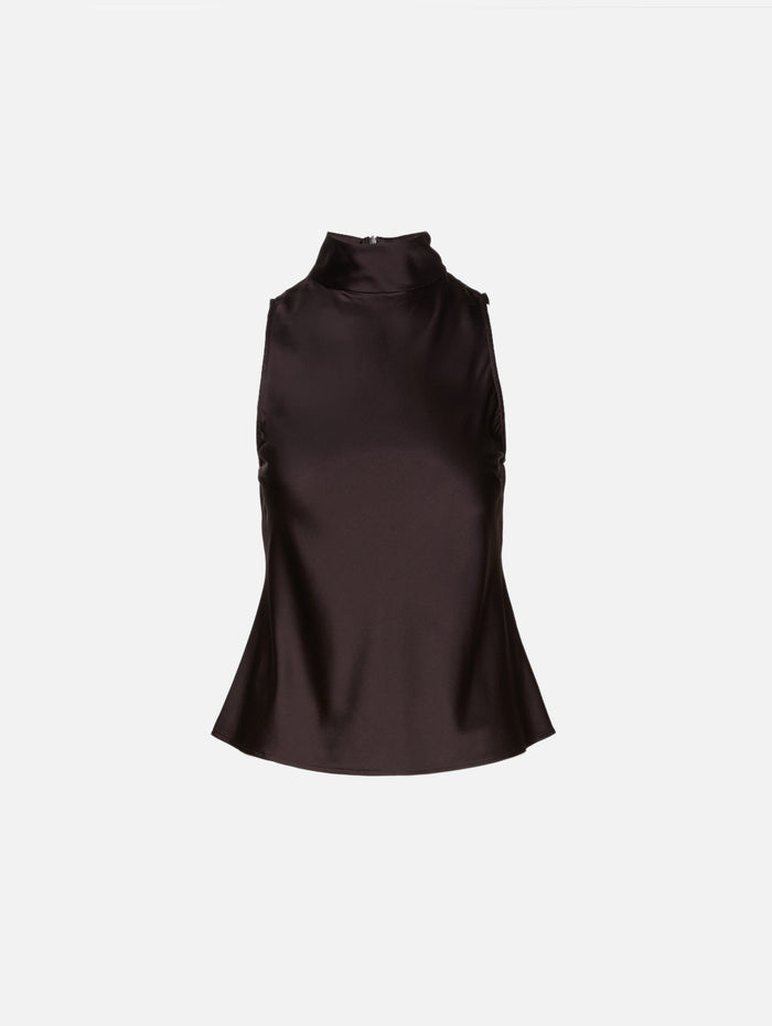 Palmer Short Sleeve Blouse,ELYSEWALKER LABEL,CHOCOLATE PLUM,Image 1