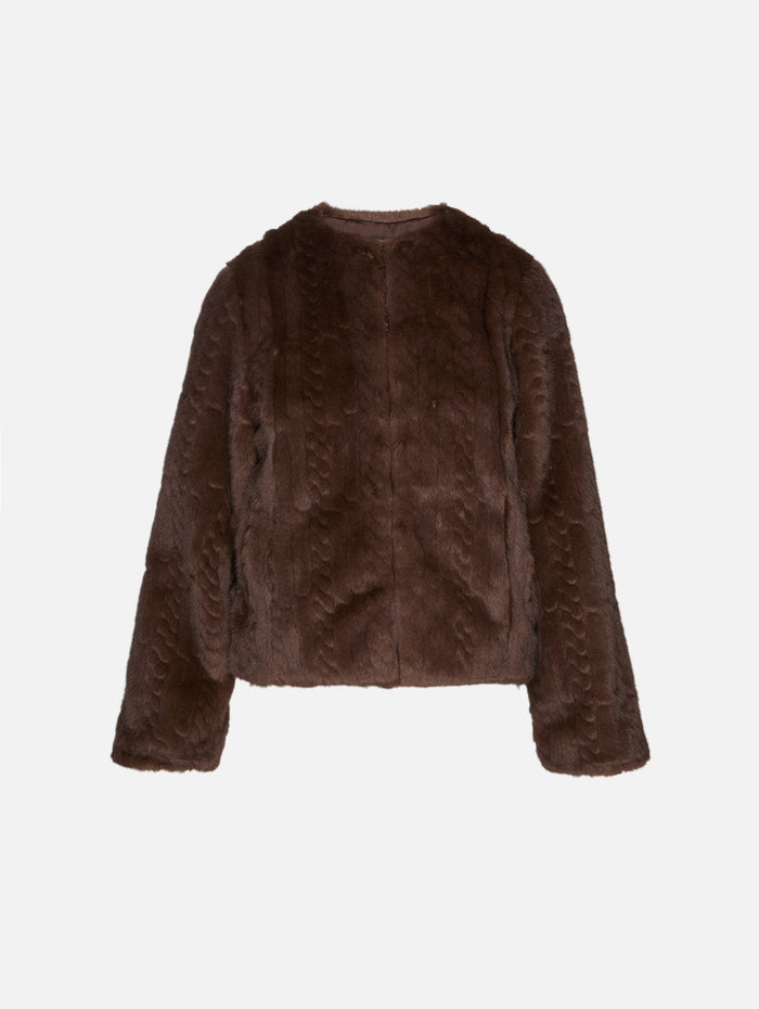 Paloma Braided Jacket,ELYSEWALKER LABEL,CHOCOLATE,Image 1