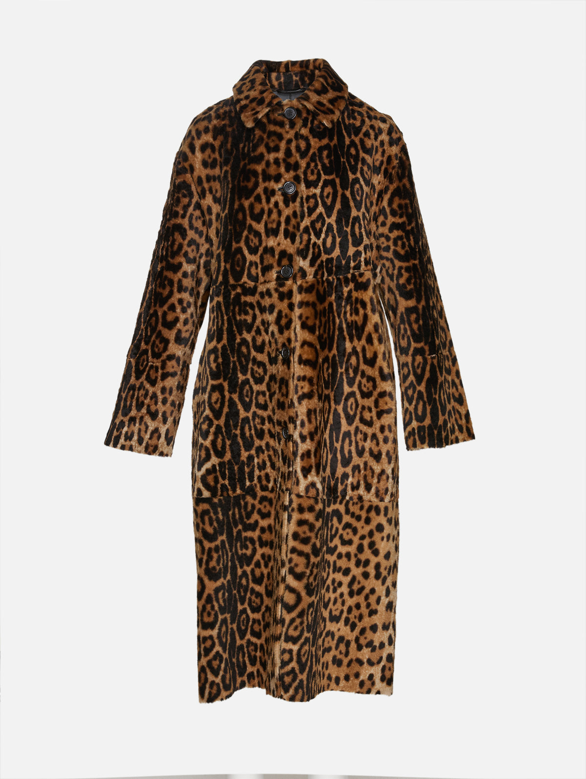 Davelle Shearling Coat,NILI LOTAN,LEOPARD PRINT,Image 1