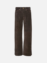 Charlot Split Hem Pant,B SIDES,ESPRESSO SUEDE,Image 2