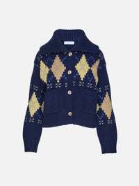 Donegal Argyle Cardigan,CALLE DEL MAR,MIDNIGHT/MULTI,Image 1