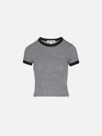 Ringer Baby Tee,ÉTERNE,DARK GREY/BLACK,Image 2