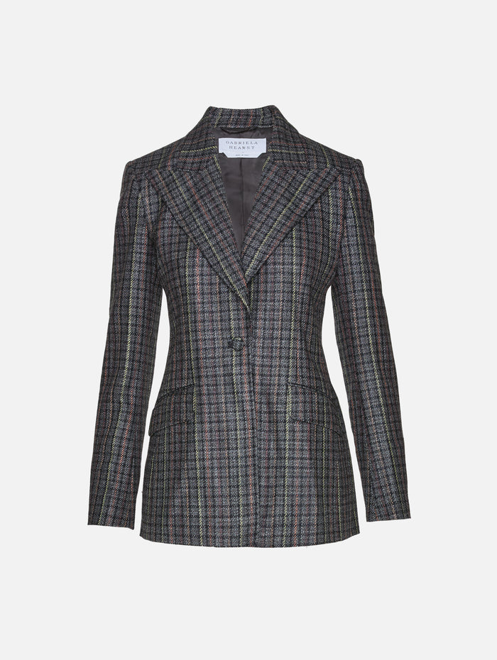 Leiva Blazer,GABRIELA HEARST,CHARCOAL,Image 1