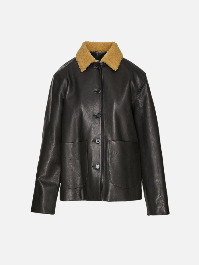 Wilson Caban Jacket,KHAITE,BLACK,Image 1