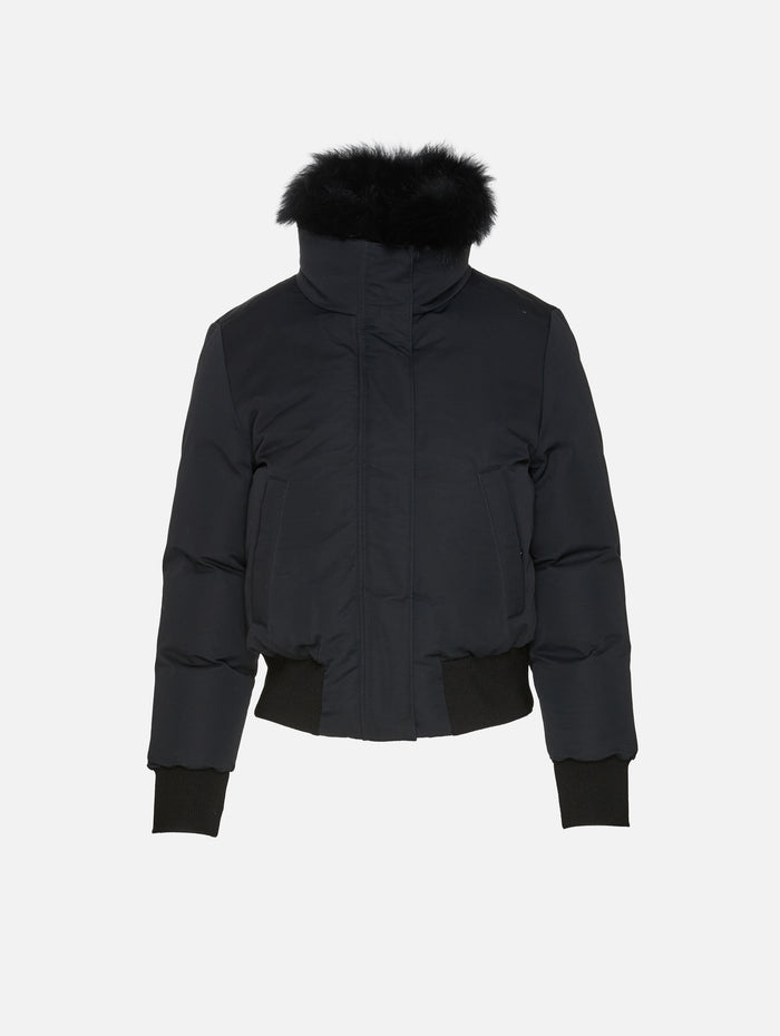 High Neck Jacket,GUCCI,BLACK,Image 1