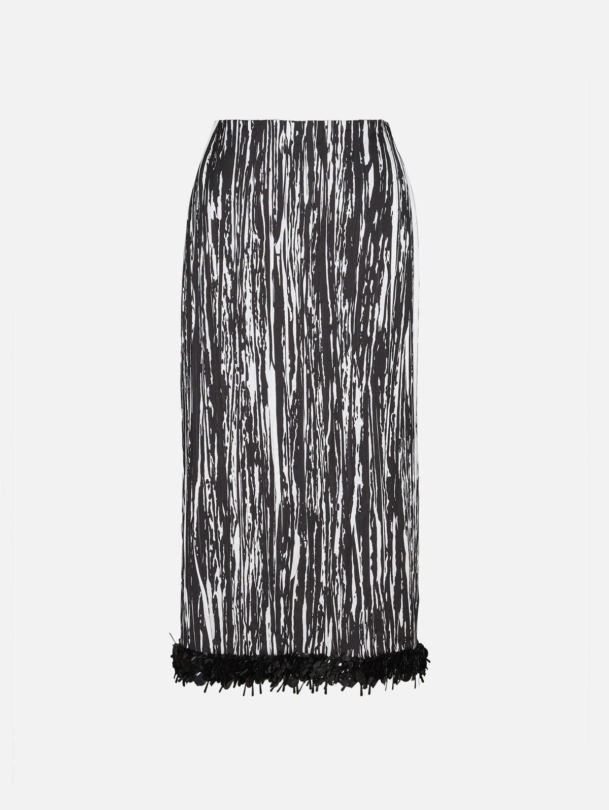 Sinclair Pleated Skirt,BRANDON MAXWELL,BLACK/WHITE,Image 1