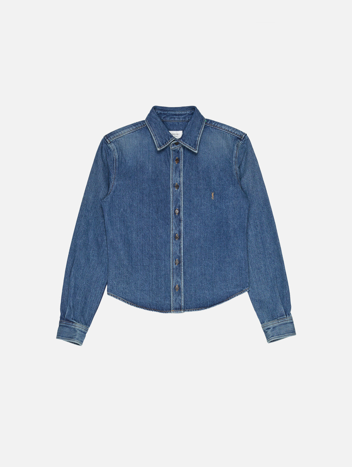Denim Day Shirt,SAINT LAURENT,REEF BLUE,Image 1