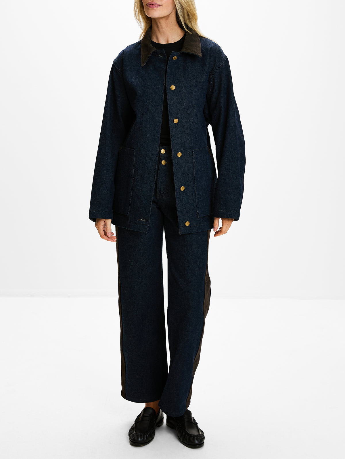 Workwear Jacket,B SIDES,INDIGO/ESPRESSO,Image 2
