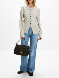 Maven Cardigan,LISA YANG,OYSTER,Image 2