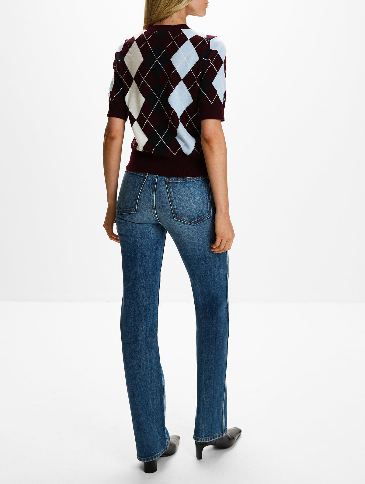 Bronagh Sweater,ARCH4,BURGUNDY ARGYLE,Image 3