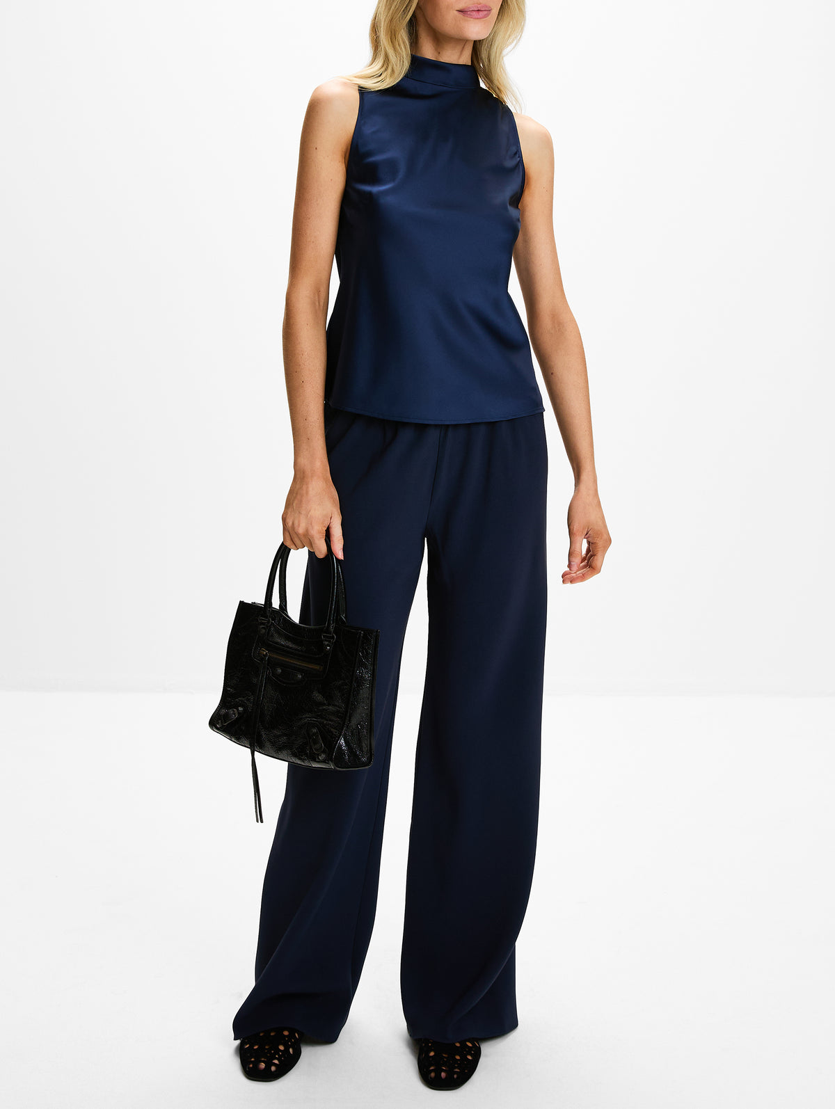 Palmer Sleeveless Blouse,ELYSEWALKER LABEL,MARINE BLUE,Image 2