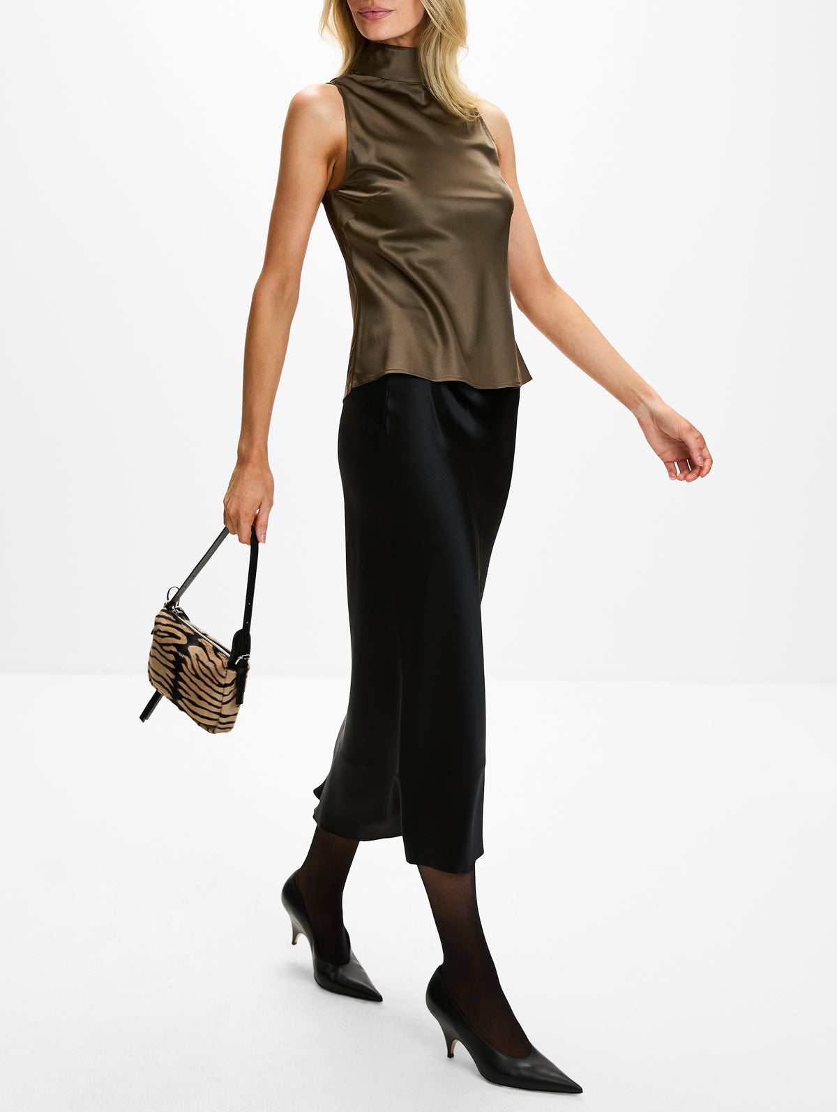 Sense Of Shine Skirt,DOROTHEE SCHUMACHER,PURE BLACK,Image 3