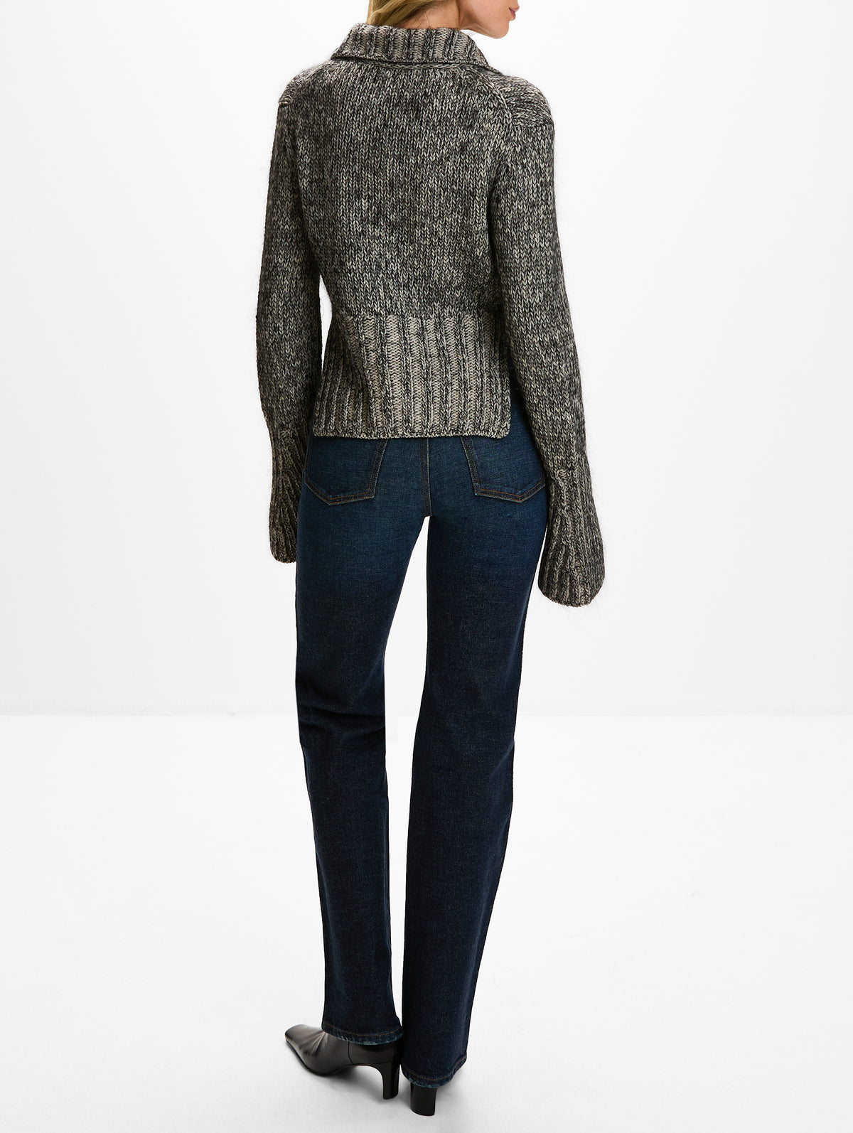 Takeo Cardigan,KHAITE,SEPIA/BLACK,Image 3