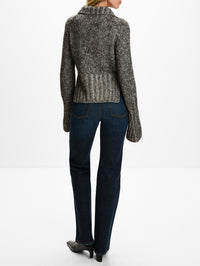 Takeo Cardigan,KHAITE,SEPIA/BLACK,Image 3