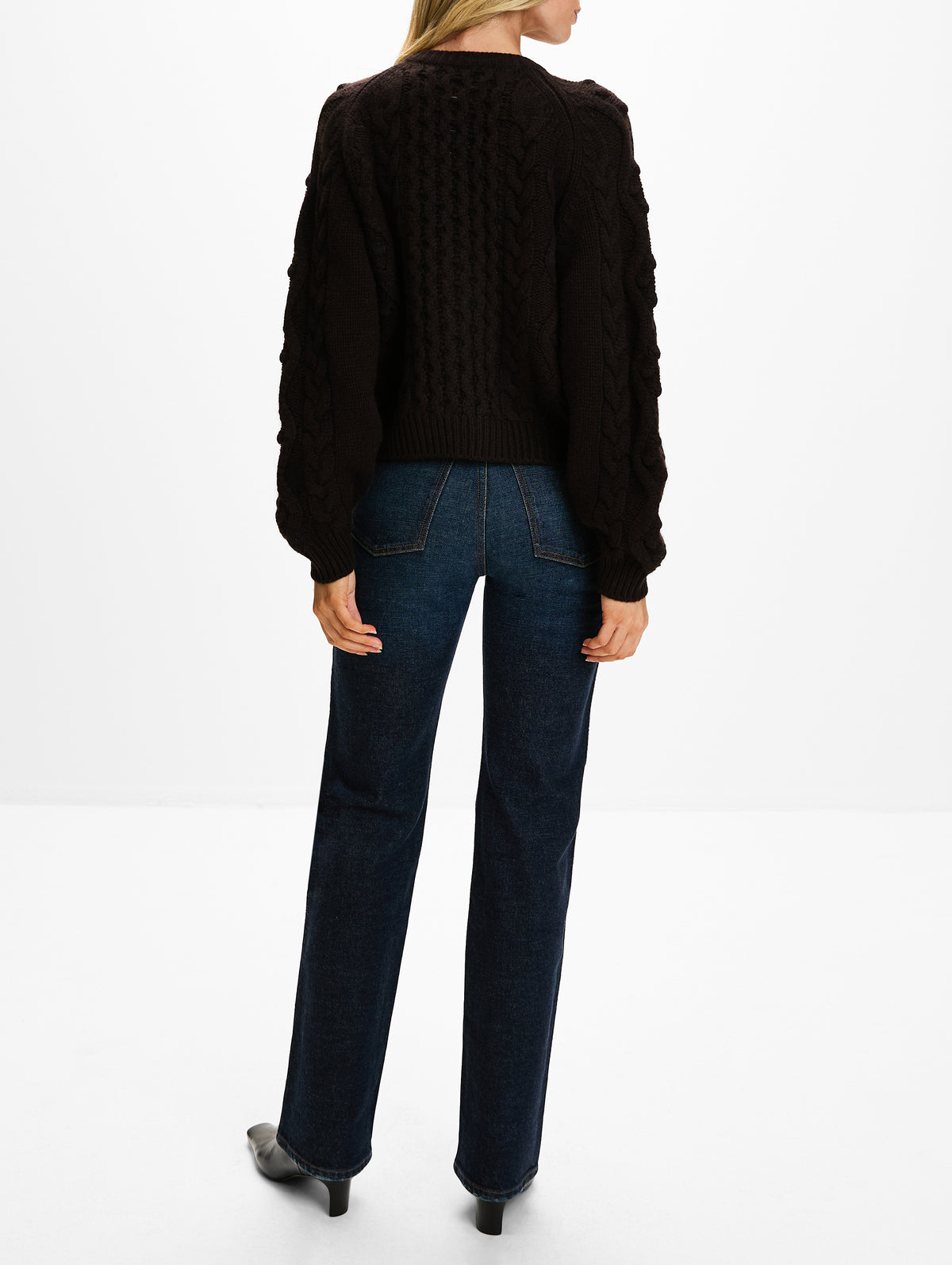Winroe Cardigan,LISA YANG,DARK OAK,Image 3