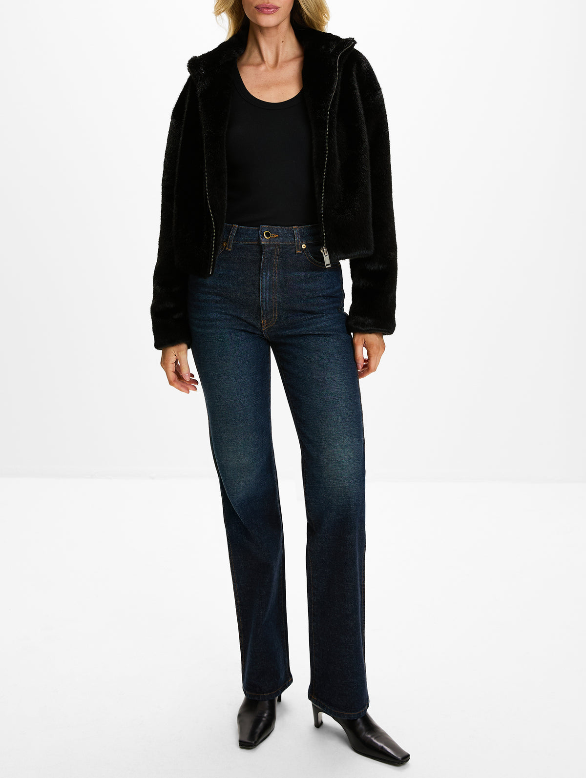 Piper Bomber Jacket,ELYSEWALKER LABEL,BLACK,Image 2