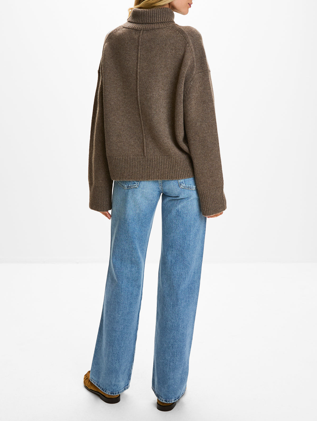 Jonah Turtleneck Sweater,LOULOU DE SAISON,NUTMEG MELANGE,Image 3