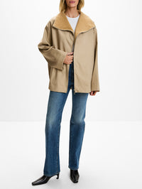 Zipped Country Jacket,TOTÉME,FAWN,Image 2