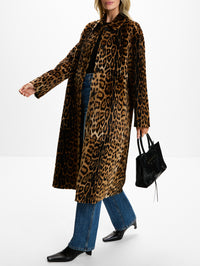 Davelle Shearling Coat,NILI LOTAN,LEOPARD PRINT,Image 3