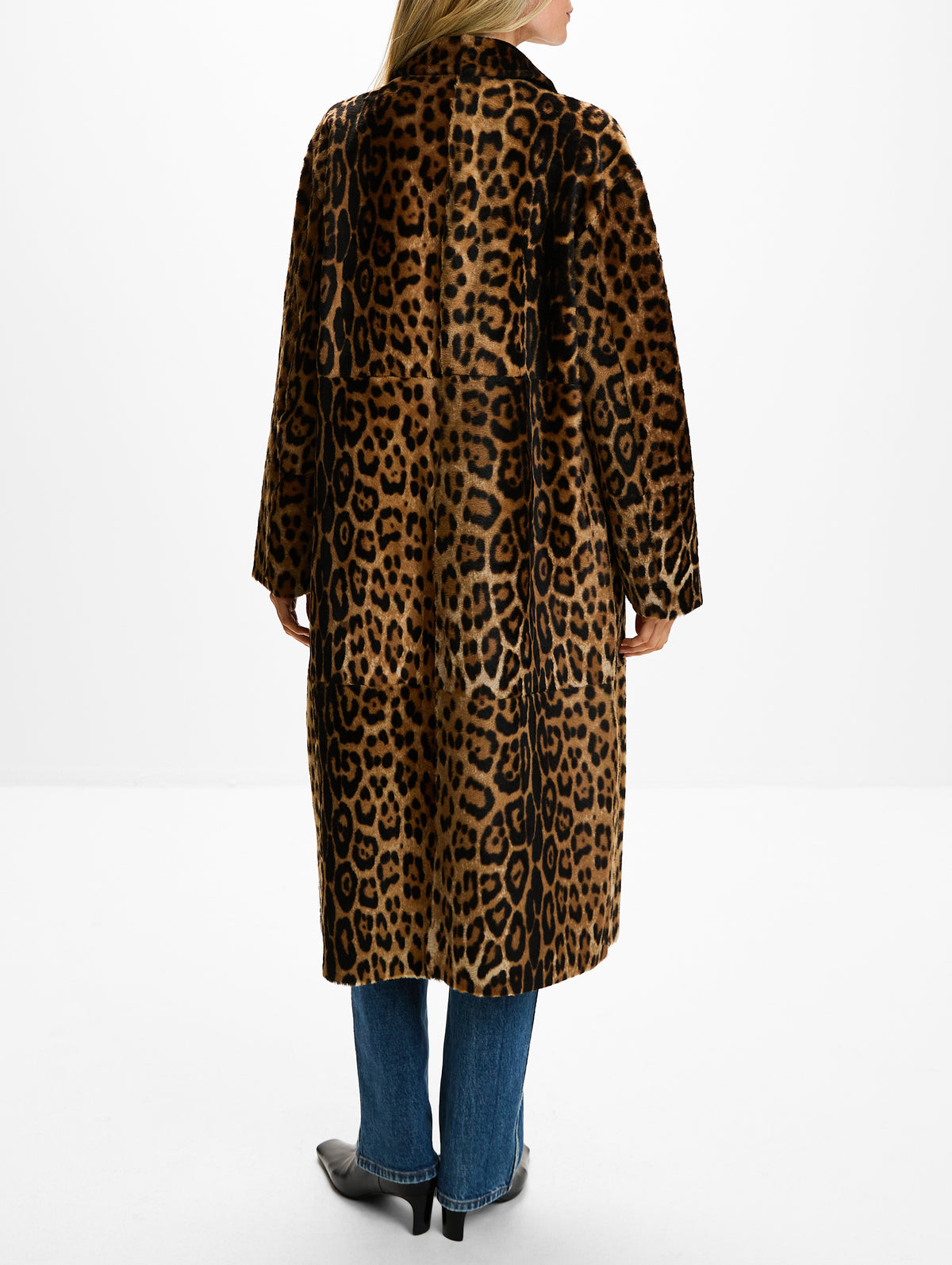 Davelle Shearling Coat,NILI LOTAN,LEOPARD PRINT,Image 4