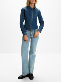 Denim Day Shirt,SAINT LAURENT,REEF BLUE,Image 2