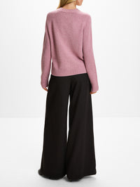New Jill Crewneck Sweater,TWP,PLUM,Image 3