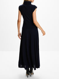 Funnel Neck Sleeveless Top,TWP,BLUE NIGHTS,Image 3