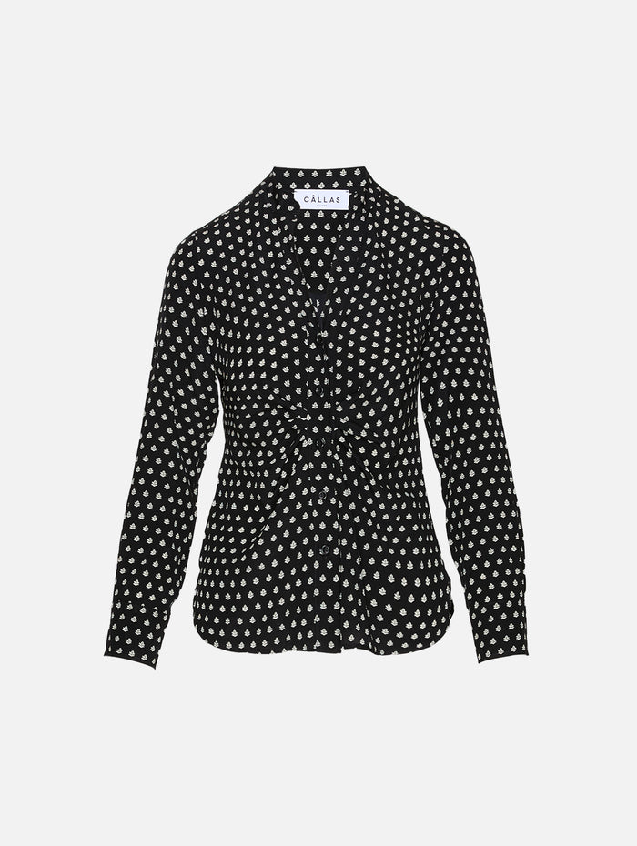 Blake Top,CALLAS MILANO,BLACK DOTS,Image 1