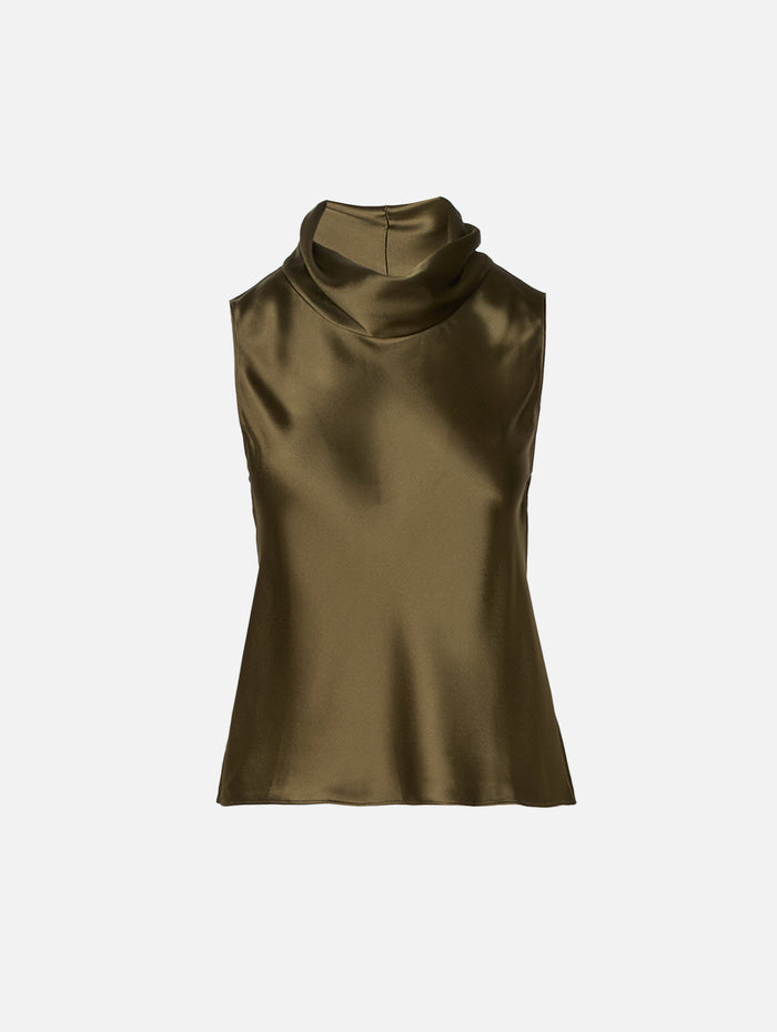 Barb Cowl Neck Blouse,LESET,OLIVE,Image 1