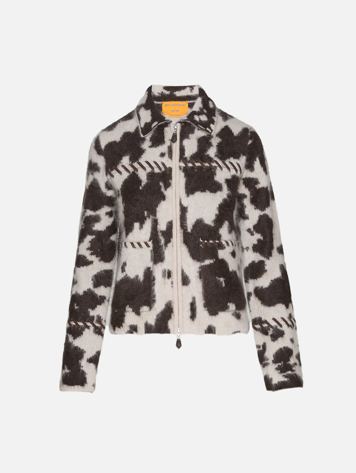 Grizzly Cowhide Jacket,GUEST IN RESIDENCE,OATMEAL BURNT COCOA,Image 1