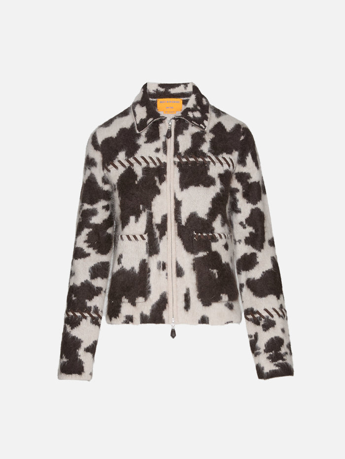 Grizzly Cowhide Jacket,GUEST IN RESIDENCE,OATMEAL BURNT COCOA,Image 1