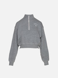 Half Zip Sweatshirt,ÉTERNE,DARK HEATHER GREY,Image 1