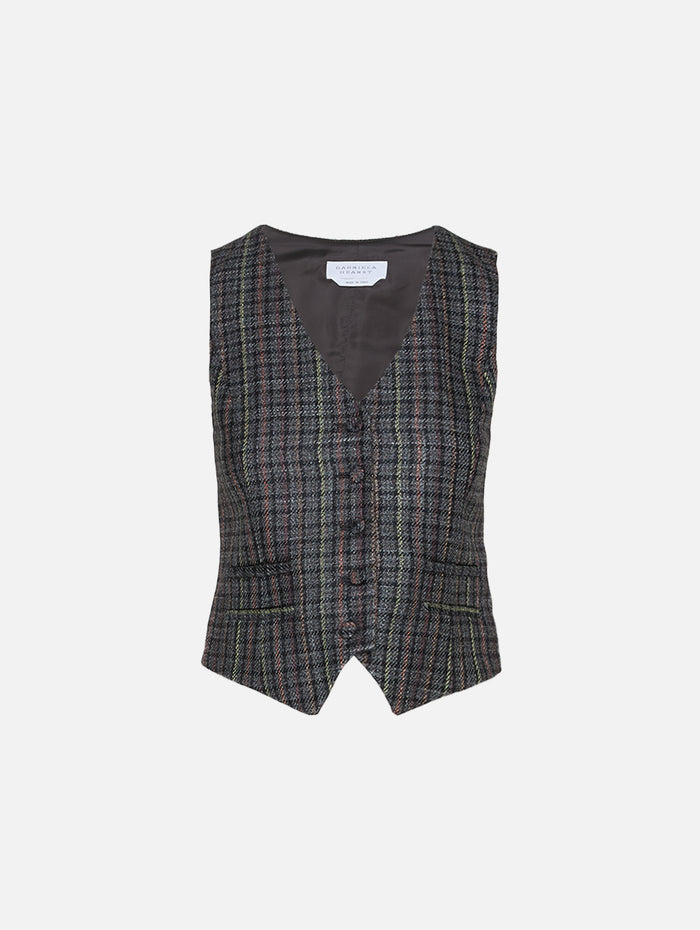 Coleridge Vest,GABRIELA HEARST,CHARCOAL,Image 1