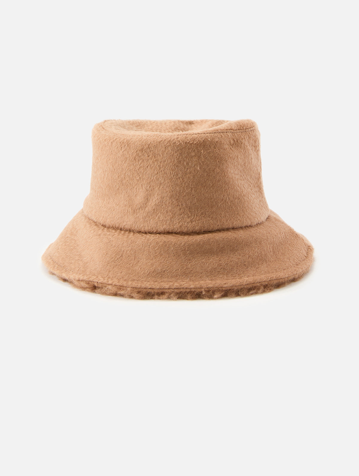 Shearling Bucket Hat,MAX MARA,CAMEL,Image 3