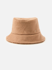Shearling Bucket Hat,MAX MARA,CAMEL,Image 2