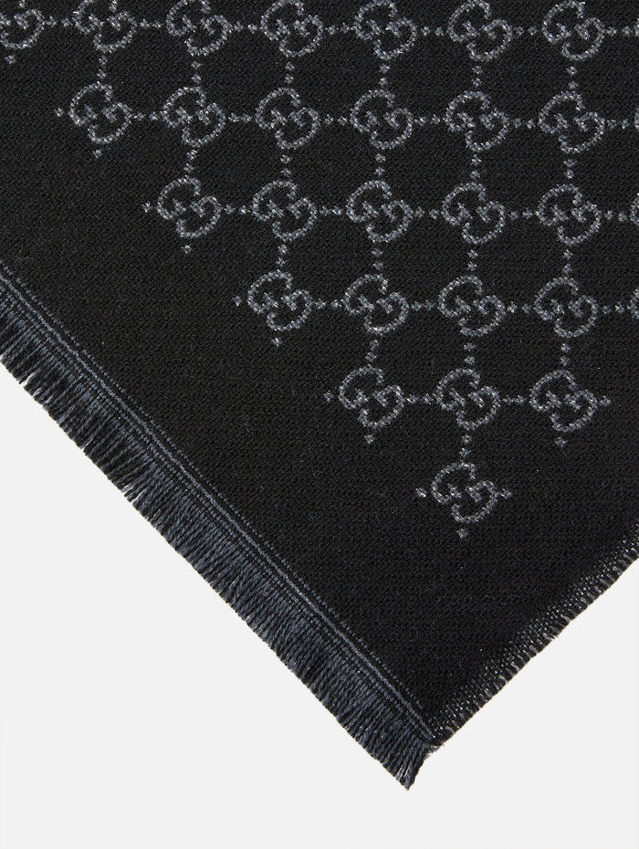 Stenmix Lux Scarf,GUCCI,BLACK LIGHT GREY,Image 1