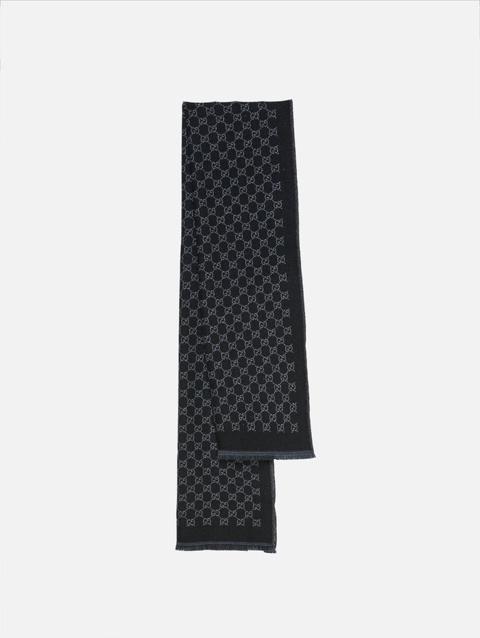 Stenmix Lux Scarf,GUCCI,BLACK LIGHT GREY,Image 1