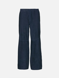 Suede Colby Pant,LA LIGNE,NAVY,Image 2