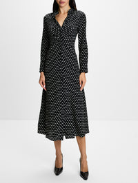 Genny Dress,CALLAS MILANO,BLACK DOTS,Image 2