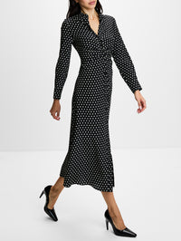 Genny Dress,CALLAS MILANO,BLACK DOTS,Image 3