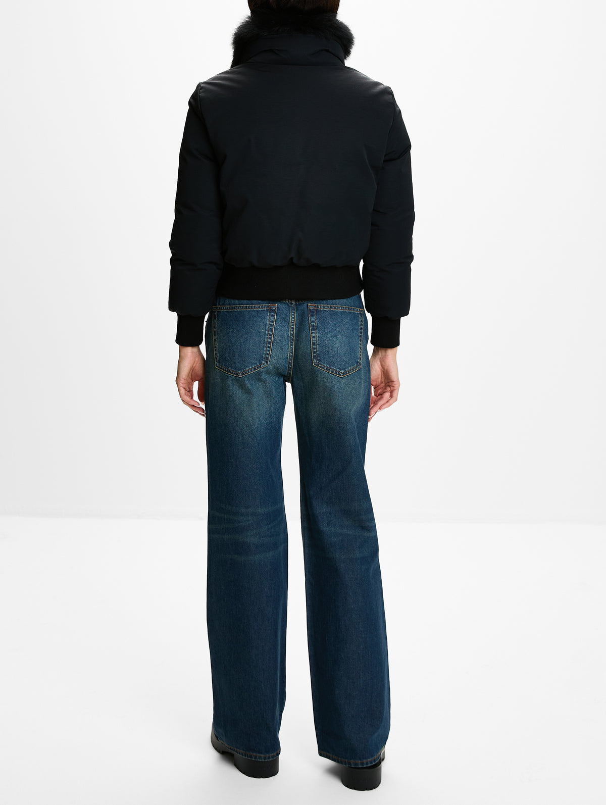 High Neck Jacket,GUCCI,BLACK,Image 3