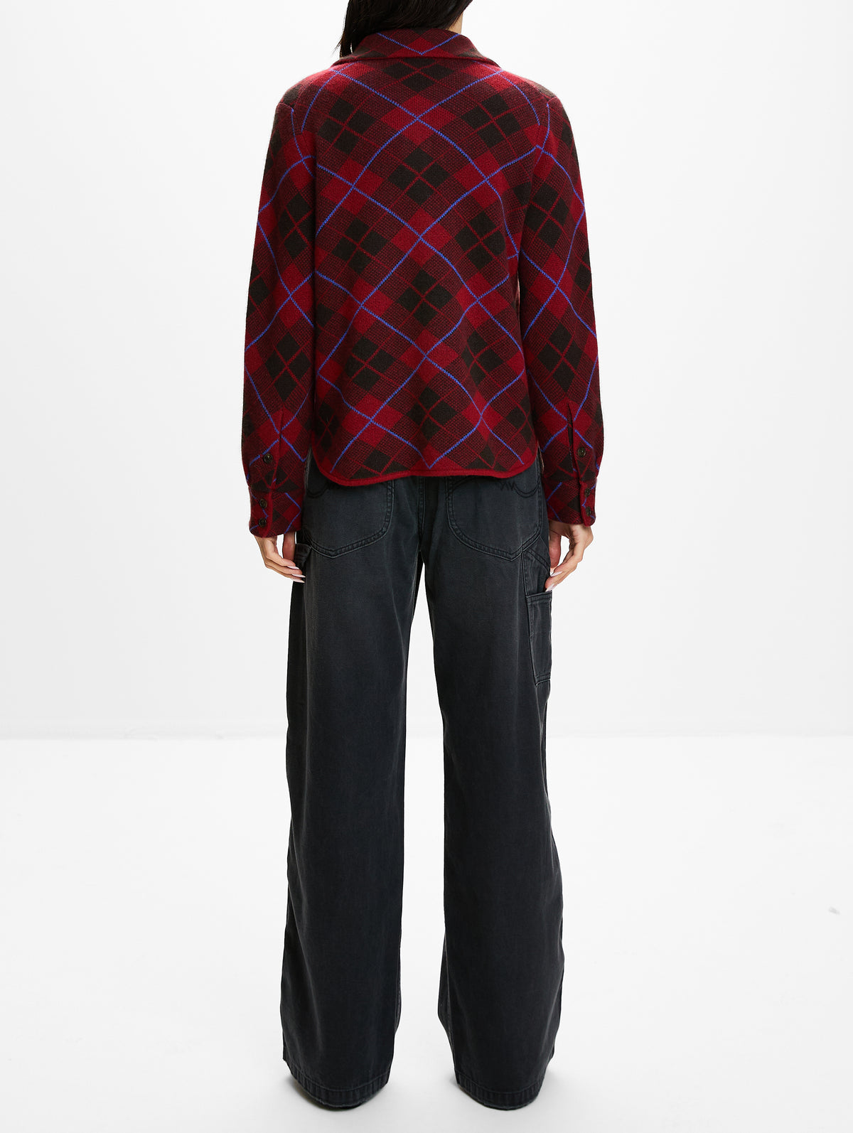 Dylan Plaid Shirt,GUEST IN RESIDENCE,CARMINE COMBO,Image 3