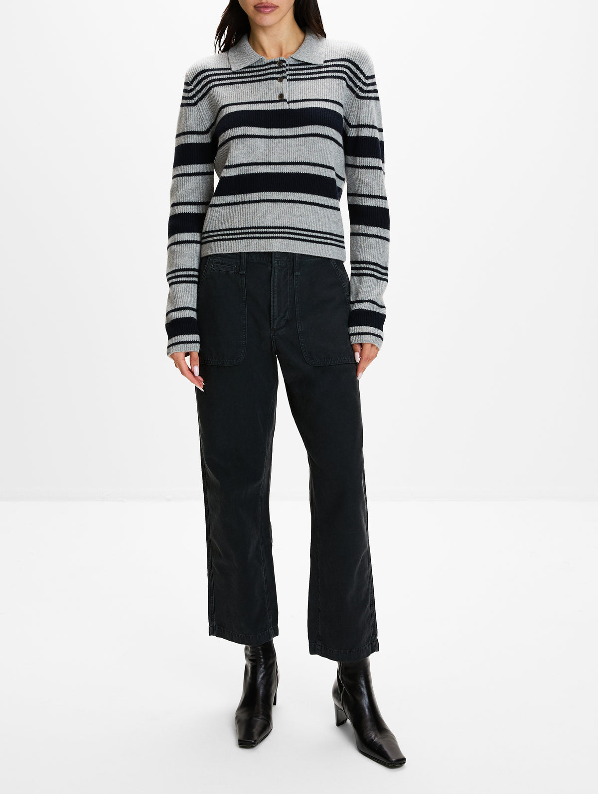 Tinna Stripes Sweater,LISA YANG,SANDERLING,Image 2