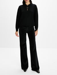 Polo Sparkling Cross Sweater,BARRIE KNITWEAR,BLACK,Image 2