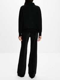 Polo Sparkling Cross Sweater,BARRIE KNITWEAR,BLACK,Image 3
